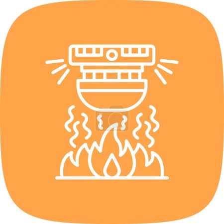 Téléchargez les illustrations : Icônes créatives d'alarme incendie Desig - en licence libre de droit