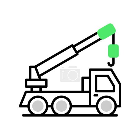 Ilustración de Camión grúa iconos creativos Desig - Imagen libre de derechos