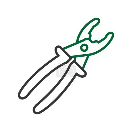 Illustration for Needle Nose Pliers Creative Icons Desig - Royalty Free Image