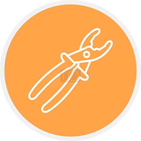 Illustration for Needle Nose Pliers Creative Icons Desig - Royalty Free Image