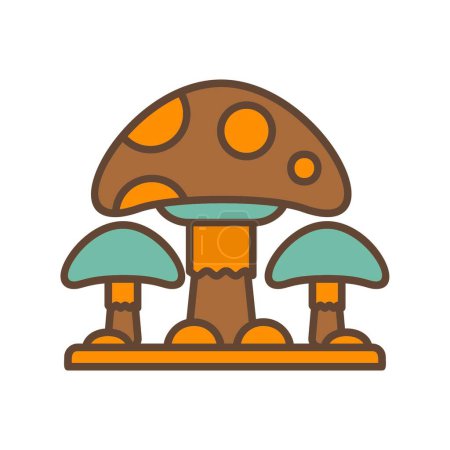 Illustration for Mushroom Creative Icons Desig - Royalty Free Image