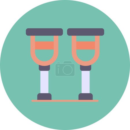 Photo for Crutches Creative Icons Desig - Royalty Free Image