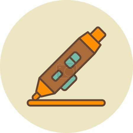 Illustration for 3d Pen Creative Icons Desig - Royalty Free Image