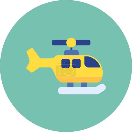 Téléchargez les illustrations : Icônes créatives d'hélicoptère Desig - en licence libre de droit