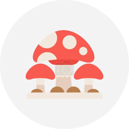 Illustration for Mushroom Creative Icons Desig - Royalty Free Image