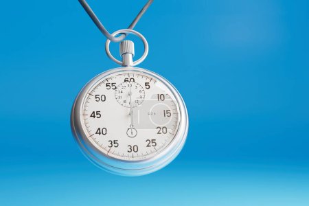 Photo for The concept of timing in sports. stopwatch on a brown background. 3D render. - Royalty Free Image