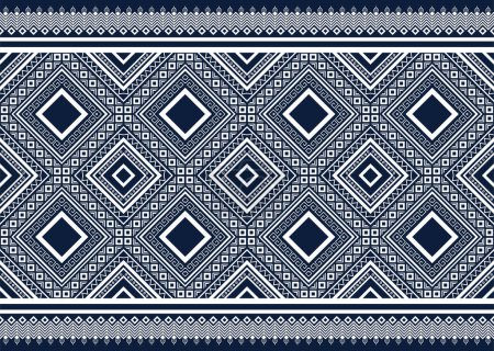 Photo for Ethnic geometric seamless pattern design for background,wallpaper,clothing,carpet,fabric. embroidery oriental concept. vector illustration in flat style. - Royalty Free Image