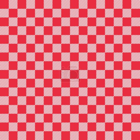Illustration for Red checkered shirt texture seamless design for fabric, wrapping paper, wallpaper.vector illustration in flat style modern design. - Royalty Free Image