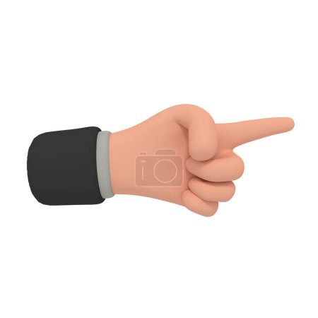 Photo for 3d illustration of pointing hand pose - Royalty Free Image