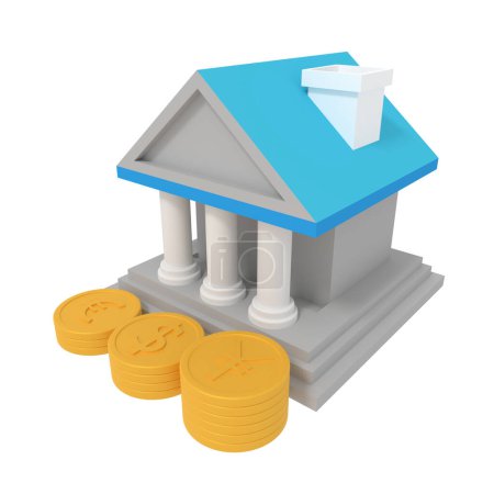 Téléchargez les photos : Illustration 3D de la banque et de la finance - en image libre de droit