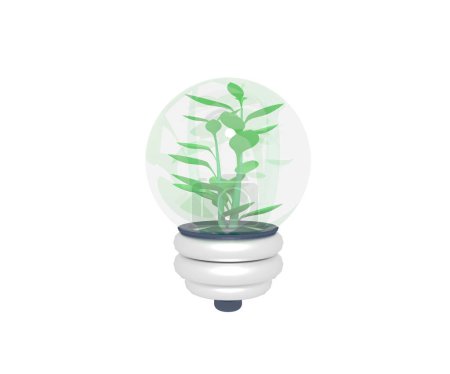 Photo for Plant in to light bulb on nature - Royalty Free Image