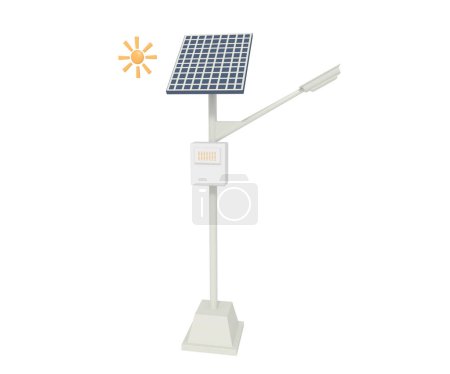 Strommast mit Sonnenkollektor
