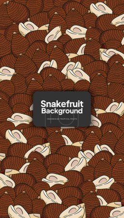 Téléchargez les illustrations : Illustration de fond Snakefruit, arrière-plan de conception de fruits tropicaux pour les médias sociaux - en licence libre de droit