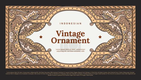 Illustration for Indonesia vintage ornament design layout idea - Royalty Free Image