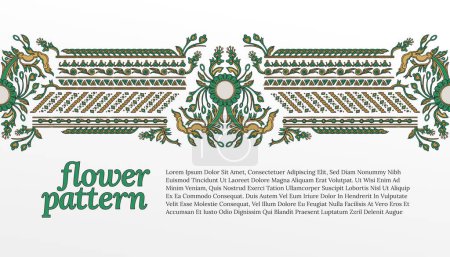 Illustration for Green vintage ornament javanese decoration for design - Royalty Free Image