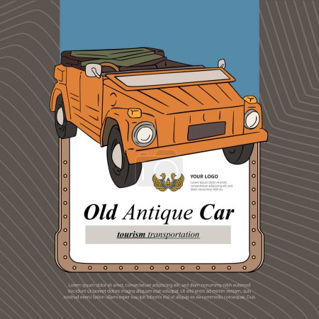 Ilustración de Viejos coches turismo transporte ilustración diseño idea - Imagen libre de derechos