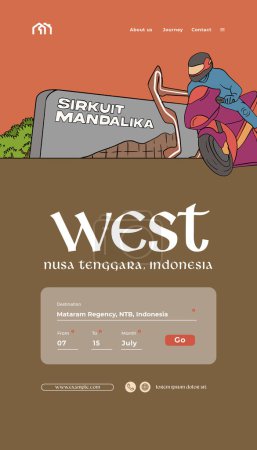 Ilustración de West Nusa Tenggara Indonesia Cultura Ilustración idea de diseño - Imagen libre de derechos