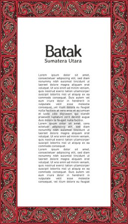 Illustration for Indonesia Pattern Gorga Batak illustration design - Royalty Free Image