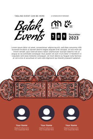 Téléchargez les illustrations : Batak Sumatera Nord Indonésie Culture Illustration idée de design - en licence libre de droit