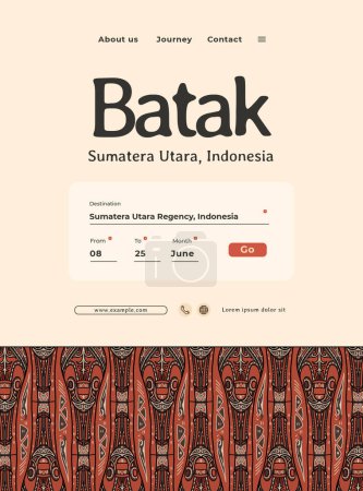 Téléchargez les illustrations : Indonésie Motif Gorga Batak illustration design - en licence libre de droit