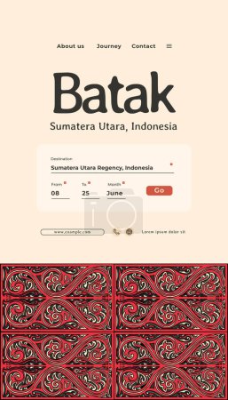 Téléchargez les illustrations : Modèle de plan d'illustration Batak arrière-plan - en licence libre de droit