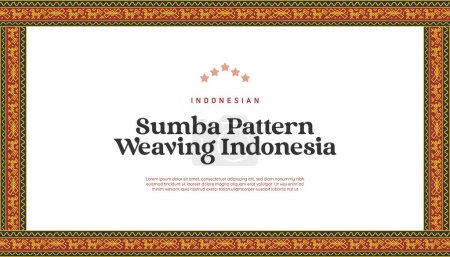 Illustration for Indonesian Sumba Pattern Weaving Illustration - Royalty Free Image