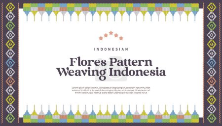 Ilustración de Indonesio Flores patrón tejiendo ilustración - Imagen libre de derechos