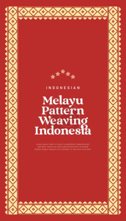 Ilustración de Ilustración de tejido de patrón melayunés indonesio - Imagen libre de derechos