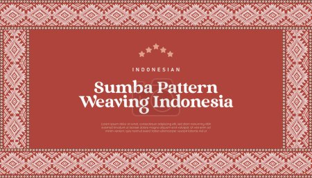 Illustration for Indonesian Sumba Pattern Weaving Illustration - Royalty Free Image