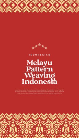Téléchargez les illustrations : Illustration de tissage de motifs mélayunais indonésiens - en licence libre de droit