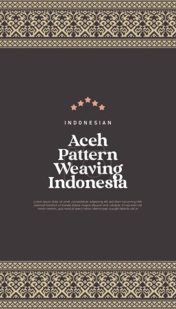 Téléchargez les illustrations : Illustration indonésienne de tissage de motifs Aceh - en licence libre de droit