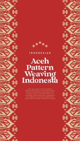 Téléchargez les illustrations : Illustration indonésienne de tissage de motifs Aceh - en licence libre de droit