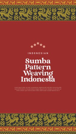 Téléchargez les illustrations : Illustration de tissage de motif Sumba indonésien - en licence libre de droit