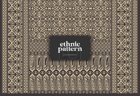 Téléchargez les illustrations : Tenun Indonésie Aceh motif tissage arrière-plan - en licence libre de droit