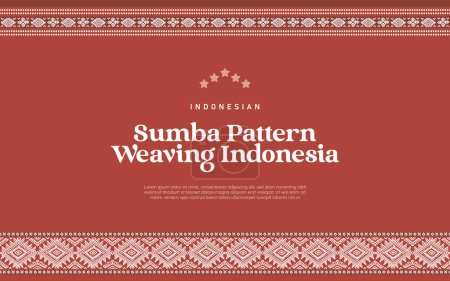 Ilustración de Ilustración de tejido de patrón de Sumba indonesia - Imagen libre de derechos