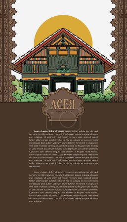 Téléchargez les illustrations : Idée de conception indonésienne Acehnese pour la mise en page des médias sociaux - en licence libre de droit