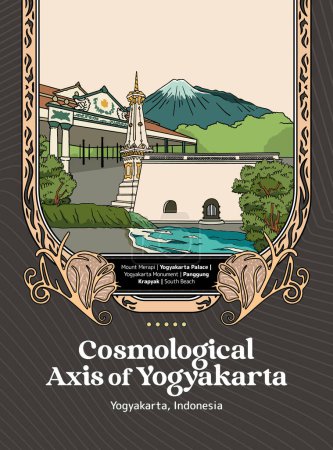 Ilustración de Ilustración cosmológica de la cultura del Eje Yogyakarta Indonesia - Imagen libre de derechos