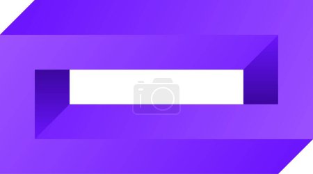Illustration for 3d optical illusion of infinity block. Vector illustration of illusive square. 3d illusion of geometric for logo, design, art, education or art. Perspective illusion of purple blocks illustration - Royalty Free Image