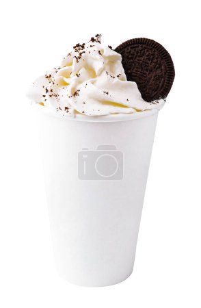 Photo for Coffee mocha milkshake with cookies and cream - Royalty Free Image