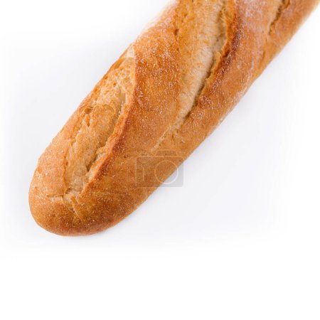 Photo for Baguette long french bread isolated on white - Royalty Free Image