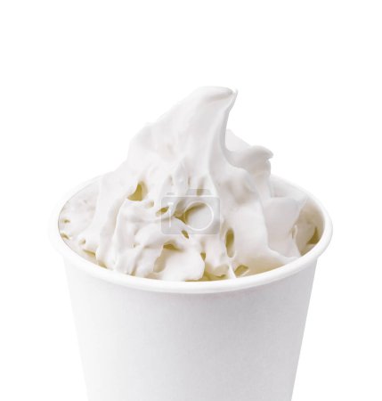 Photo for Coffee mocha milkshake with cream isolated - Royalty Free Image