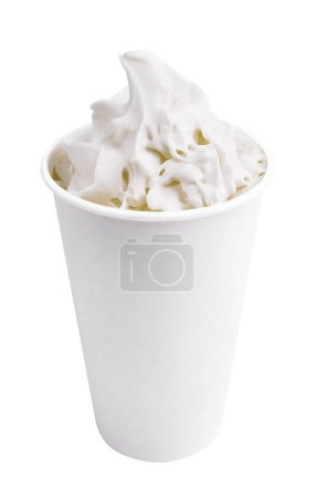 Photo for Coffee mocha milkshake with cream isolated - Royalty Free Image
