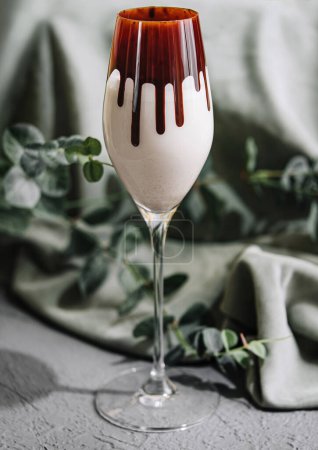 Milk Chocolate Cocktail in Beautiful Glass