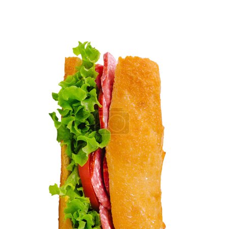 Sandwich italien avec salami et laitue