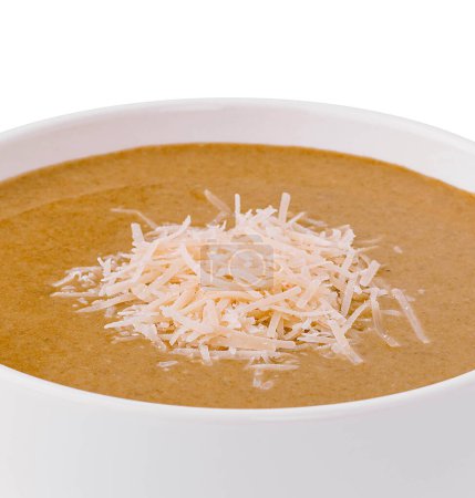 Pumpkin cream soup with cheese