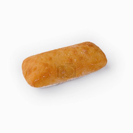 Tasty classic doughnut with a sugar coating isolated on a white background, top view