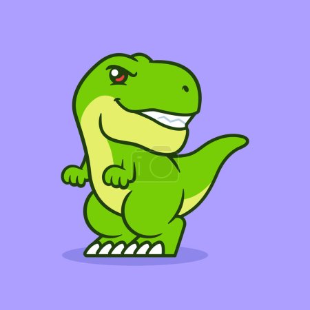 Téléchargez les illustrations : Tyrannosaurus Rex Flat Design Illustration - en licence libre de droit