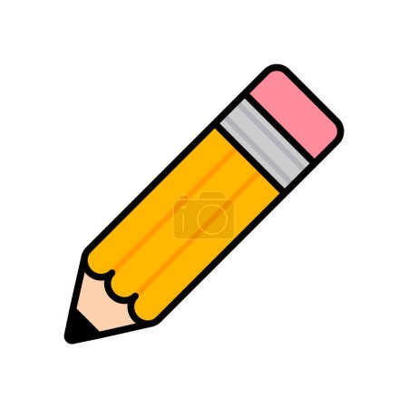 Ilustración de Ilustración de lápiz plano aislado - Imagen libre de derechos
