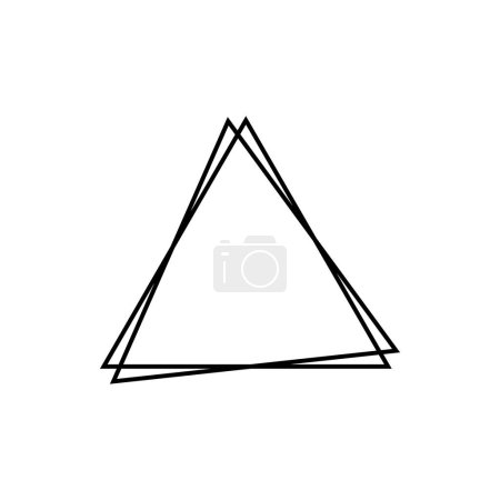 Foto de Marco de triángulo abstracto vectorial sobre fondo blanco - Imagen libre de derechos