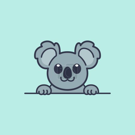 Foto de Cute Peeking Koala Vector Illustration - Imagen libre de derechos